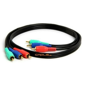 Black Gold Plated RCA to RCA Cmple 5-RCA Male to 5RCA Male RGB Component Audio Video Cable for HDTV 75 Feet